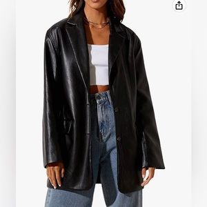 Black leather jacket from express